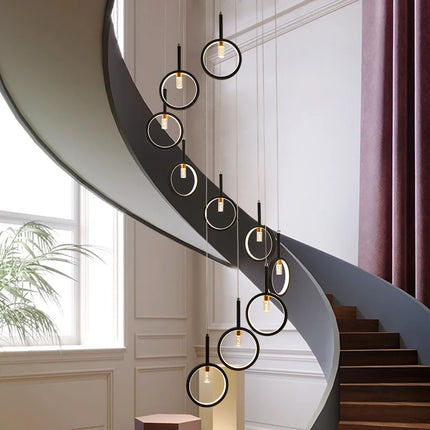 Lustre suspension moderne à forme trapézoïdale simple — LZ4X7P9