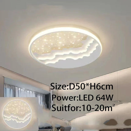 Plafonnier LED intelligent design ciel étoilé pour salon et salle à manger — LZ4P9XJ2