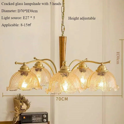 Lustre suspension nordique avec abat-jour en tissu plissé — LZ4X9T