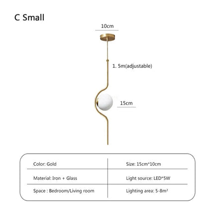 Suspension LED en verre au design moderne pour intérieur — LZ4X9Q2