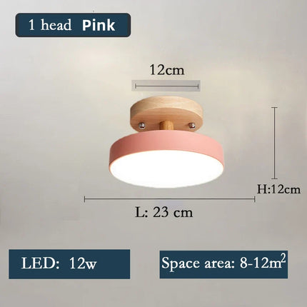 Lustre LED en bois style nordique pour plusieurs pièces — LZ4X9T