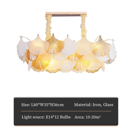 Lustre en verre forme coquillage pour ambiance romantique — LZ4X9T2