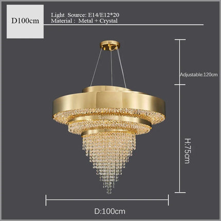 Lustre en cristal au design moderne pour décoration élégante — LZ4X9Q