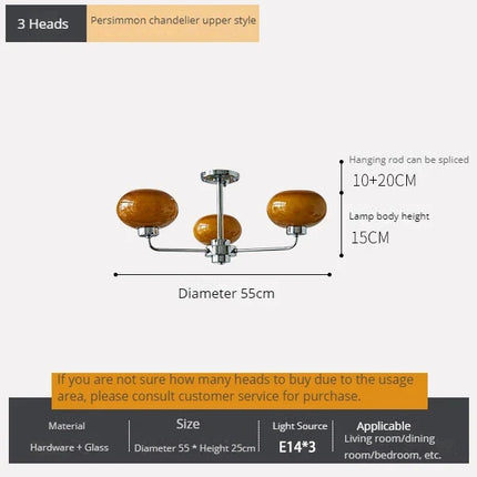 Lustre suspension en verre style Bauhaus pour salon nordique — LZ4FJ9