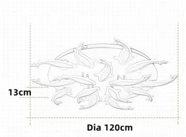 Plafonnier LED intérieur en métal et acrylique moderne — LZ4T9Q1