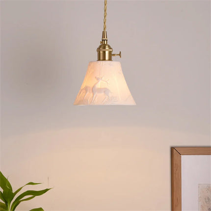 Suspension LED décorative en céramique pour loft et bar — LZ4X7P