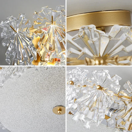 Plafonnier LED en verre cristal au design minimaliste pour intérieur élégant — LZ4X9Q2M