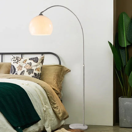 Lampadaire incurvé en acier inoxydable style nordique pour intérieur — LZ4P9X