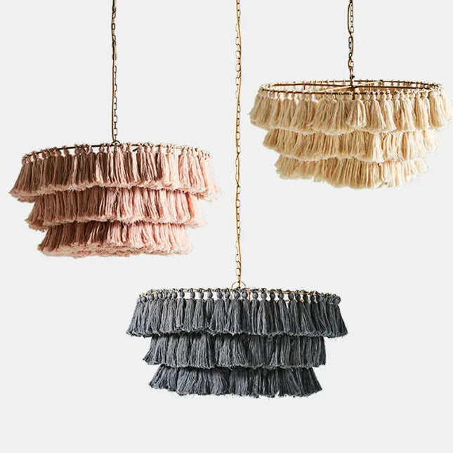 Lustre bohème vintage tissé pour intérieur élégant — LZ4P9XQ