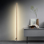 Lampadaire en frêne / Lumière blanche / Prise américaine