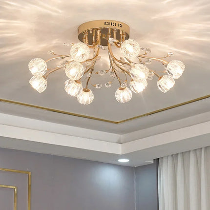 Plafonnier moderne en cristal pour éclairage luxueux — LZ4X9J2