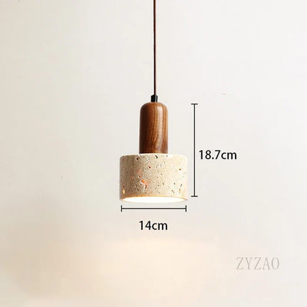 Lustre suspension en bois avec éclairage LED intégré — LZ4P9XJ