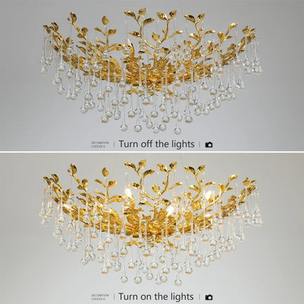 Lustre vintage en cristal au design élégant pour intérieur moderne — LZ4X9P
