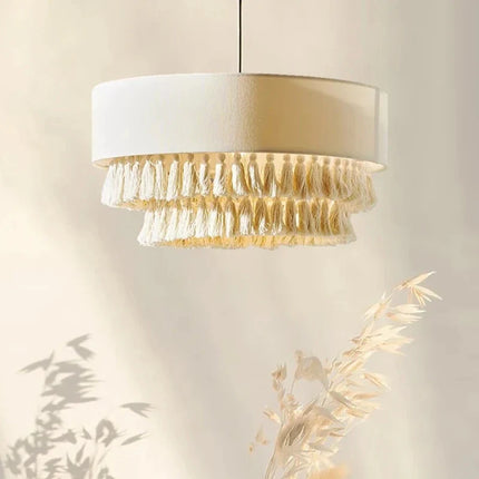 Lustre suspension bohème style wabi sabi nordique fait main — LZ4X7Q