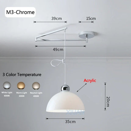 Suspension LED moderne à bras oscillant mobile — LZ4X7Q9