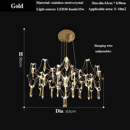 Lustre moderne en cristal pour intérieur élégant — LZ4Q7M2