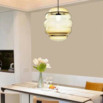 Suspension en verre transparent à fil réglable pour bar et restaurant — LZ4T9Q2M