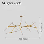 14 Lights Gold / Cold White