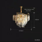 Diamètre B 100 cm / Cadre doré / Lumière chaude