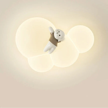 Applique murale nuage avec ourson et chien veilleuse enfant — LZ4P7XQ