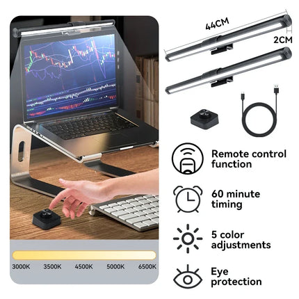 Lampe de bureau portable USB avec éclairage RVB d’ambiance — LZ4X9T2