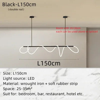 Lustre suspendu rond LED style nordique pour salon et hôtel — LZ4XJ9