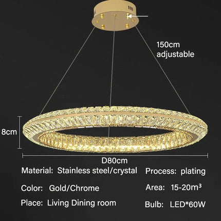 Lustre LED en cristal pour hôtel et bar — LZ4X9T2