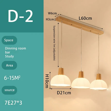 Lustre suspension en bois massif et verre — LZ4P9XQ