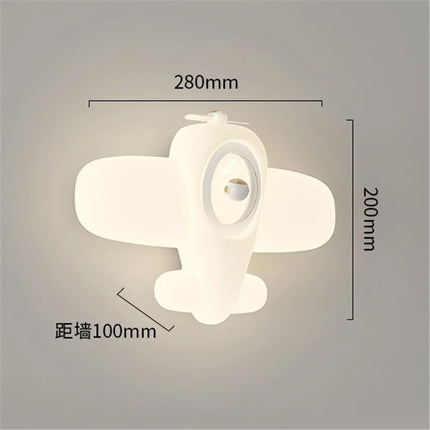 Applique murale LED pour enfants en forme d'avion ou d'étoile — LZ4X9M