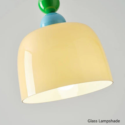 Lustre en bois et verre avec LED intégrée pour bar maison — LZ4X9P2