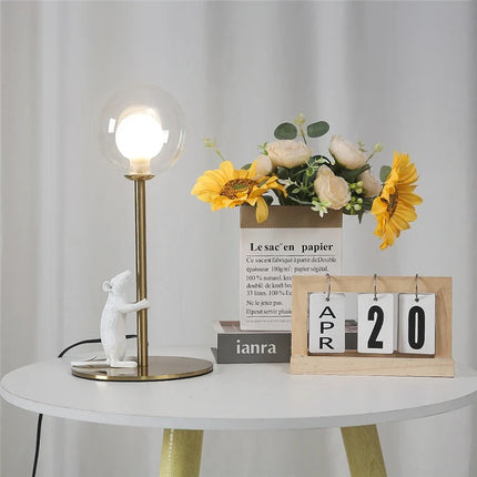 Lampadaire moderne en résine avec animaux LED sur pied — LZ4X7Q