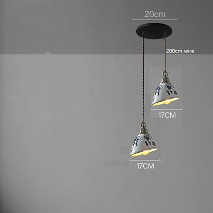 Suspension LED simple en céramique au design moderne — LZ4X9P