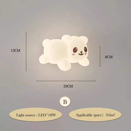 Applique murale lumineuse ours créatif pour chambre d’enfant — LZ4X9JQ
