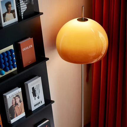 Lampe de table LED rétro en verre dégradé orange style Bauhaus — LZ4F9XQ