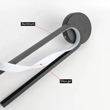 applique murale led aluminium silicone