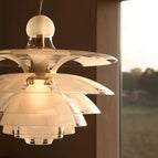 Dia50cm H40.5cm / Abat-jour en verre / Blanc chaud