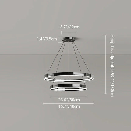 lustre moderne en métal pour éclairage intérieur élégant