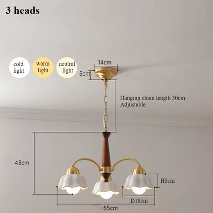 Lustre en céramique à motif floral pour intérieur contemporain — LZ4X9P2