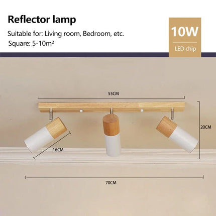 Spot rotatif en bois style nordique pour vestiaire — LZ4QJ7M