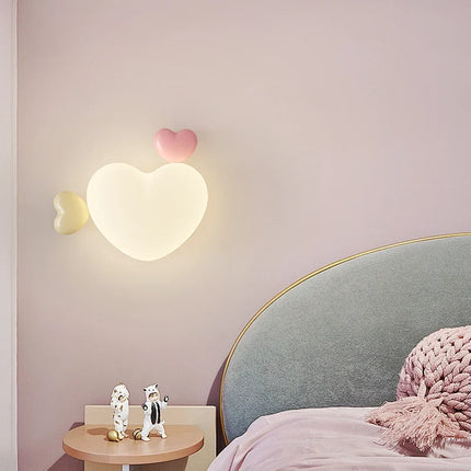 Applique murale LED romantique forme couronne, cœur et nuage pour enfants — LZ4X9T