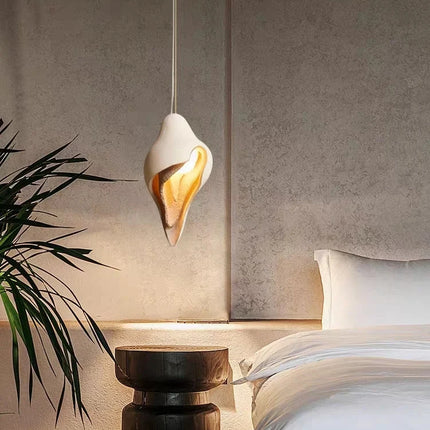Lustre suspension en conque au design nordique Wabi Sabi — LZ4R7XQ
