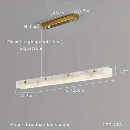 Lustre en marbre noir pour décoration intérieure élégante — LZ4X9P