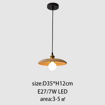 Suspension minimaliste en bois massif design moderne — LZ4X9J