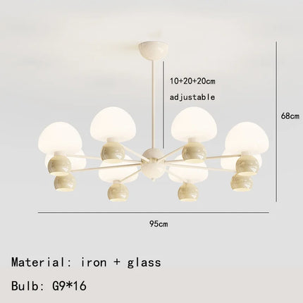 Lustre moderne en verre avec spots réglables en métal — LZ4Q9X2