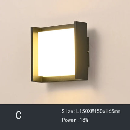 Plafonnier étanche rond et carré pour jardin et balcon lumineux — LZ4P9XQ