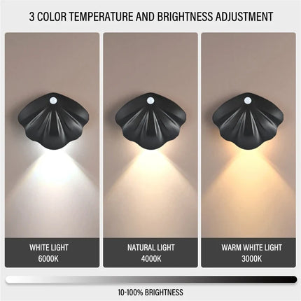 Applique murale LED sans fil avec capteur de mouvement et recharge USB — LZ4X9P