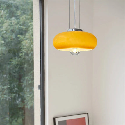 Lustre suspension nordique rétro en métal et verre style Bauhaus — LZ4X9T1