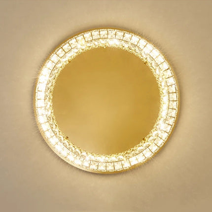 Plafonnier LED rond en acier inoxydable style nordique — LZ4P9XJ