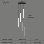 5 lights / white light
