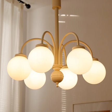 Lustre boule rétro en verre décoratif à 4, 5 ou 6 têtes — LZ4G7X